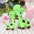 Green spotted giraffe plush toy set in large and small sizes with a hanging suction cup - Green / 18cm