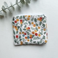 Porte-monnaie en coton à fleurs avec motifs de baies et fermeture zippée sûre - Rhodonite