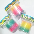 Educational rainbow spring toy in gradient colors with individual packaging - Individual Packaging / Round Glitter Color