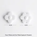 White plaster floral jewelry display props featuring 4cm 4-petal and 6-petal designs - Four-petal and Six-petal Gypsum Flowers