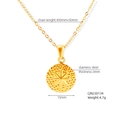 Specifiche dettagliate sulle dimensioni per la collana con disco stella in oro 18K - Oro (Con Catena)