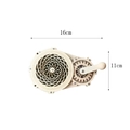 Wooden gear clock mechanism busy board DIY accessory for toddlers, size 16x11cm - Hand Crank Kaleidoscope