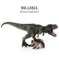 Modello realistico di dinosauro T-Rex verde su preda triceratopo modello NO.LX821 - T-Rex Verde (LX821)