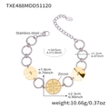 Gold and silver stainless steel bracelet with zircon charms and IC XC NIKA engraving - Mixed Color Bracelet (TXE488)