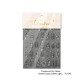Artistic rococo glass window nail stickers with shell light effect for DIY manicure - Rococo Stained Glass-Retro (TO-4145)