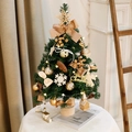 Mini desktop Christmas tree with warm LED lights and champagne gold ornaments - 60cm Gold Berry Tree (No Snow) With Light & Ornaments