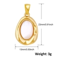 Waterdrop-shaped abalone shell pendant in gold-plated frame, 23mm elegant jewelry piece - Gold Teardrop Mother of Pearl Style (A0500)