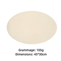 Tovaglietta ovale color crema in similpelle con rilievo intrecciato e fiocco, 45x30cm - Albicocca