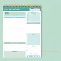 A4 daily planner spiral notepad with 52 sheets, size 285x210mm for academic task tracking - A4 Daily Plan - Smoky Blue