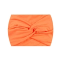 Elastic bright orange twist knot yoga headband for women made of soft knitted fabric - Light Orange