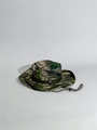 Detail of leaf camouflage boonie hat with side vents and adjustable chin strap - One Size / Jungle Camo II