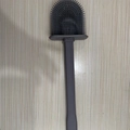 Scopino per WC a parete in silicone grigio con manico lungo e setole flessibili - Solo Scopino Singolo / Grigio
