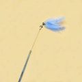 Blue fairy cat wand with sparkling laser handle, soft feathers and small bells - Blue Fairy Feather