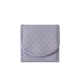 Portable lavender woven texture jewelry organizer fold bag for travel and home storage - PU Small Purple