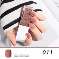 Quick-dry peelable nail polish in shade 011 bean paste pink on manicured hand - 11#Bean Paste Powder