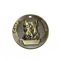 Antique bronze Cane Corso dog tag pendant with embossed relief for custom engraving - Cane Corso