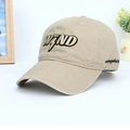 Khaki cotton baseball cap with WIND embroidery shown in a balanced aesthetic layout - Off White
