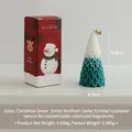 Green Christmas tree scented candle in North Cedar fragrance with festive red gift box - Christmas Green Gradient / Northern Cedar