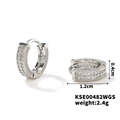 Vista dettagliata di orecchini a cerchio argento con diametro 1,2 cm e larghezza 0,4 cm - 1.2cm / Argento (1.2cm)