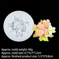 Moule en silicone avec fleurs et papillon pour décoration de gâteau et fondant - Style 1-Design Fleur Papillon (15-740) / Transparent