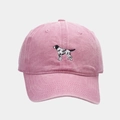 Casquette de baseball rose délavée vintage avec broderie détaillée de chien dalmatien - Taille unique / Rose