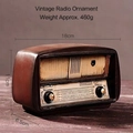 Retro radio-ornament in donker roodbruin, afmeting 18x11x6.5cm voor interieurdecoratie - Retro Radiomodel (E24-19825)