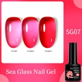 LILY'CUTE SG07 Sea Glass Nagelgel in durchscheinendem Rosa mit 1 bis 3 Schichteffekten - Neonrosa-SG07