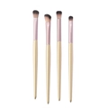 Set of 4 soft eyeshadow brushes with dual-tone fiber bristles and light gold handles - Little Grape Purple Tone Style