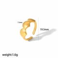 Detailed view of sea shell ring dimensions showing 19.5mm diameter and 1.6g weight - Relief Shell Style (TR4083)