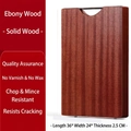 36x24x2.5 cm solid ebony wood cutting board with natural wood grain, wax and paint-free - Joined Wood 36*24*2.5cm