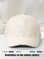 Dettaglio del ricamo TANNED and TIPSY su cappellino da baseball in velluto a coste beige - Regolabile / Beige