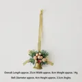 Christmas tree ornament featuring gold bells, faux pine needles, and a 25cm golden bow - Vintage Large Single Bell H
