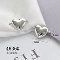 Detail of silver heart leopard alloy charm with measurements 22mm by 14mm for DIY jewelry - Silver Heart Jewelry Connector (4636#)