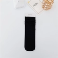 Calcetines negros clásicos de pana aterciopelada con textura elástica para diario - Talla única / Negro