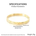 Premium gold-plated stainless steel bangle bracelet with unique X motif and textured finish - X-Pattern Grid Style (KB210976-KSZ) / Gold