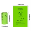 Biodegradable green pet poop bag rolls with dimensions 23x33cm for waste cleanup - 1.8 Microns Fully Biodegradable Bell Dog