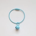 Light blue steel wire key ring with matching bell pendant for DIY craft bags - Light Blue