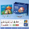 DIY Christmas Advent Calendar Jewelry Set with Silver Snake Bracelets and Festive Charms - RC423 (Style B) Set with Gift Bag