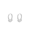 S925 sterling zilveren oorringen met vijf hangende ronde zirkonia bedeltjes - 925 zilver