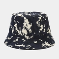 Vue détaillée du motif camouflage numérique et de la toile robuste sur ce chapeau - Taille unique / Bleu foncé