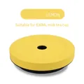 Lemon yellow replacement lid for 830ml bubble tea cup with wide straw hole and seal - Fits 830ML Cups / Lemon Yellow