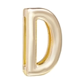 Golden alloy 10mm letter D slide charm with polished finish for DIY bracelets - 10mm Full Drill Letter / Letter D