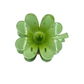 Clover shaped hair claw clip in transparent bright green resin for women hair styling - Clover Claw [Green]