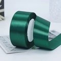 4cm dark green satin ribbon roll with silk sheen for luxury gift and floral packaging - 4cm x 22m / 56# Light Dark Green