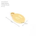 Oval 18K gold plated stainless steel letter M pendant for personalized DIY jewelry - Letter M(ZA2254G-M) / Pendant Only / Gold