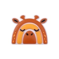 Beißring-Zubehör aus lebensmittelechtem Silikon in Form einer orangefarbenen Giraffe - Regenbogen Giraffe