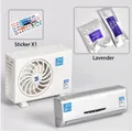 Miniature white and silver car air conditioner aromatherapy diffuser with lavender sachets - Silver [Lavender Scent] With Stickers