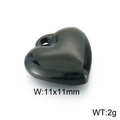 Polished black heart-shaped DIY pendant with 11x11mm size for necklace making - Square Heart Black Pendant (KLJ2568-Z)