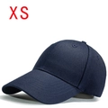 Classic dark blue cotton baseball cap in size XS with minimalist six-panel design - Size XS (52-54CM) / Dark Blue
