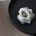 Teal gradient silk rose hair clip and brooch flower accessory for elegant styling - Gejiao Rose / Blue